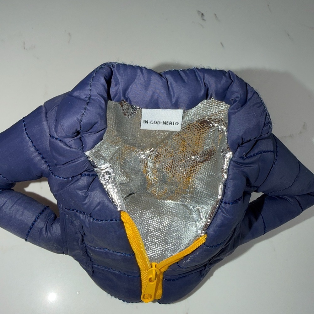 Orange and Blue Can Puffer Jackets (2) - Picture 6 of 6